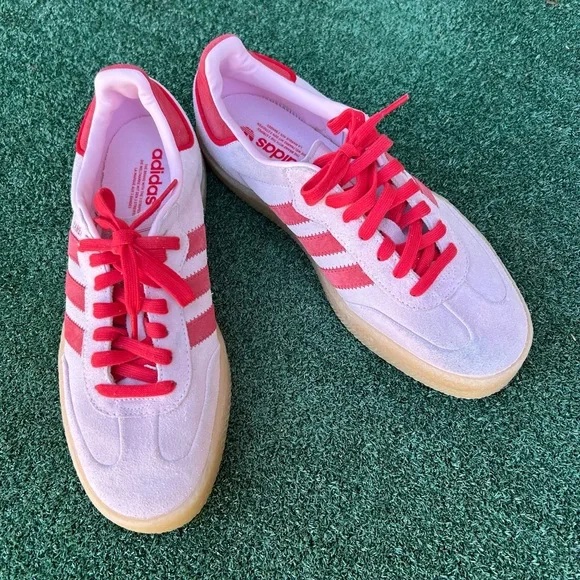 NWT Adidas Samba Sneaker Suede Leather Clear Pink Better Scarlet Red Gum 10.5 - Picture 11 of 14